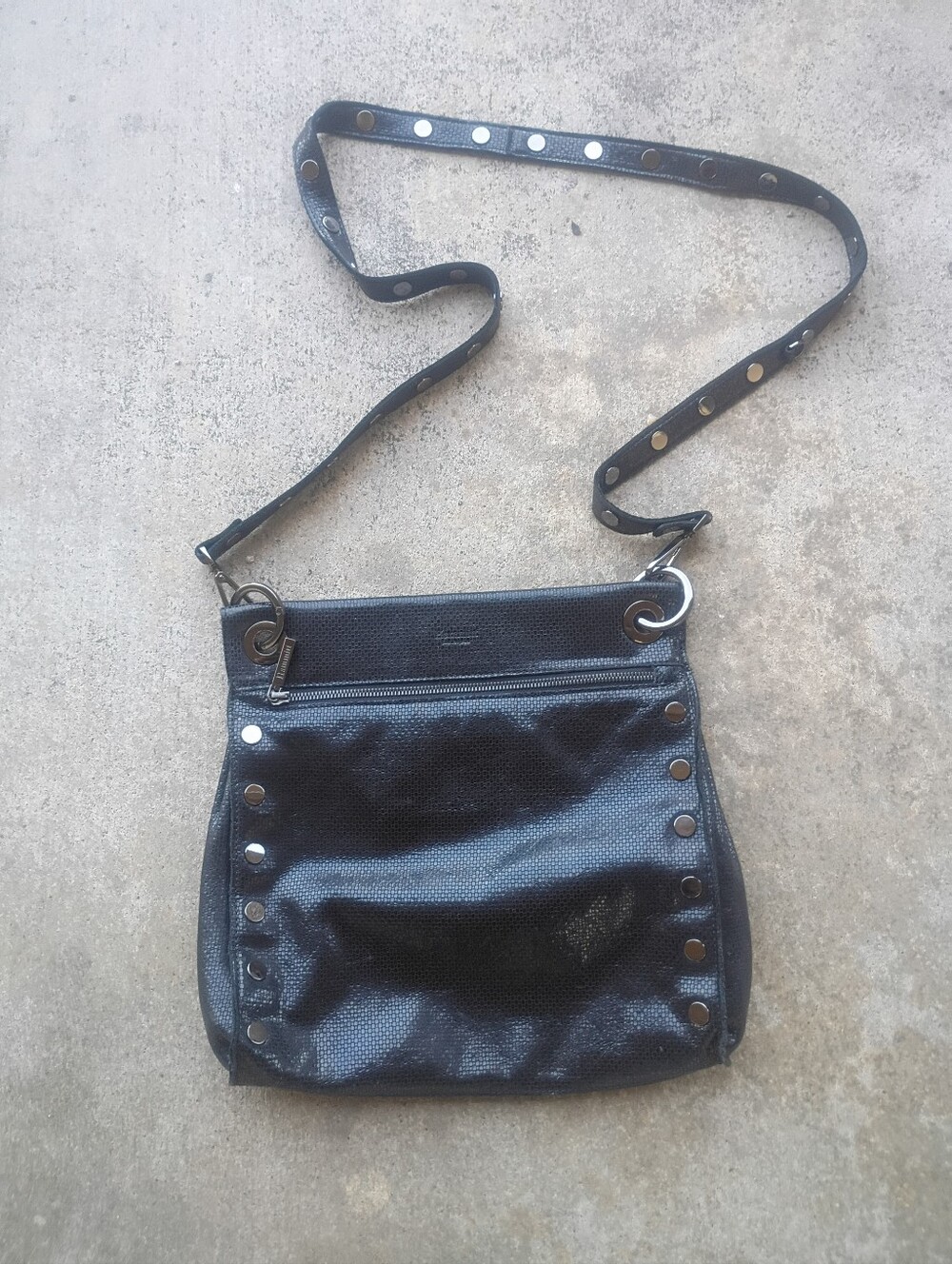 Hammitt Tony Large Leather Crossbody Bag Black